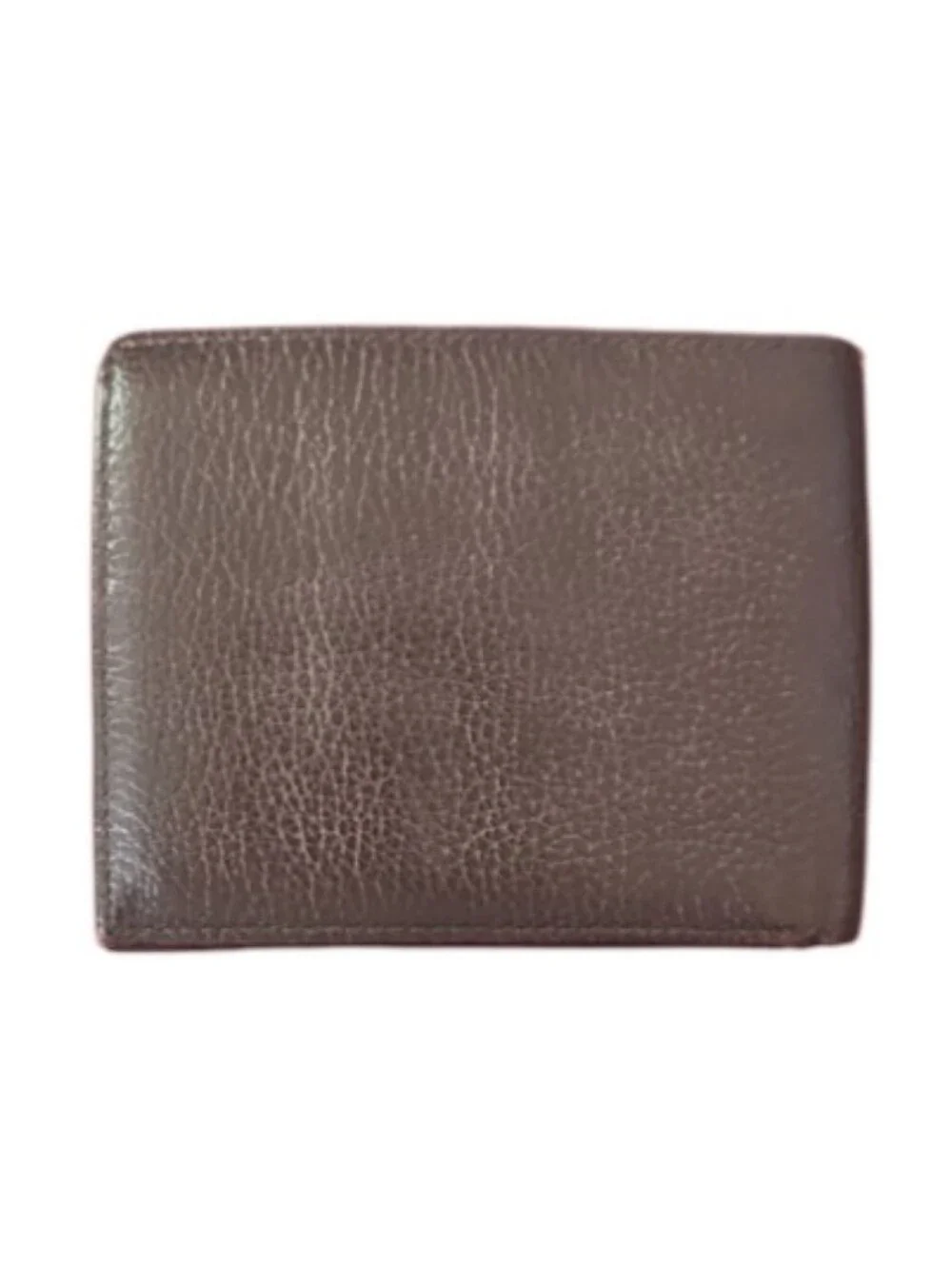 Brown Genuine Leather Bifold Wallet Men Pebbled Leather Slim Classic Minimalist
